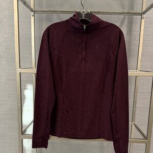 Ariat Maroon Quarter-Zip Pullover